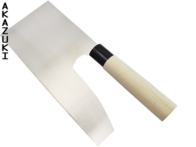 Menkiri (Noodle Knife) Molybdenum Polished Magnolia Handle 300mm
